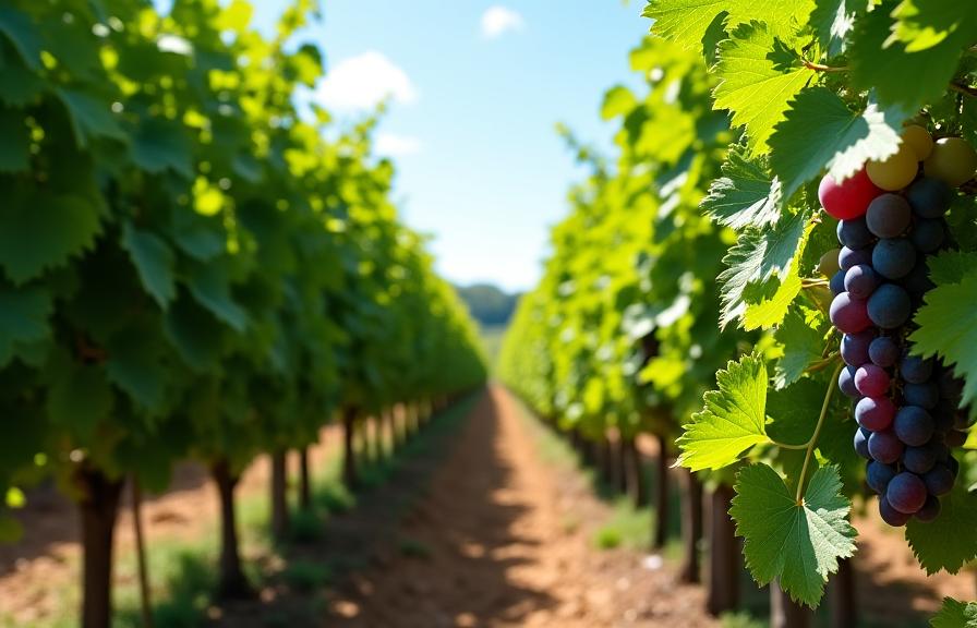 Vignes luxuriantes du Vignoble Dupont